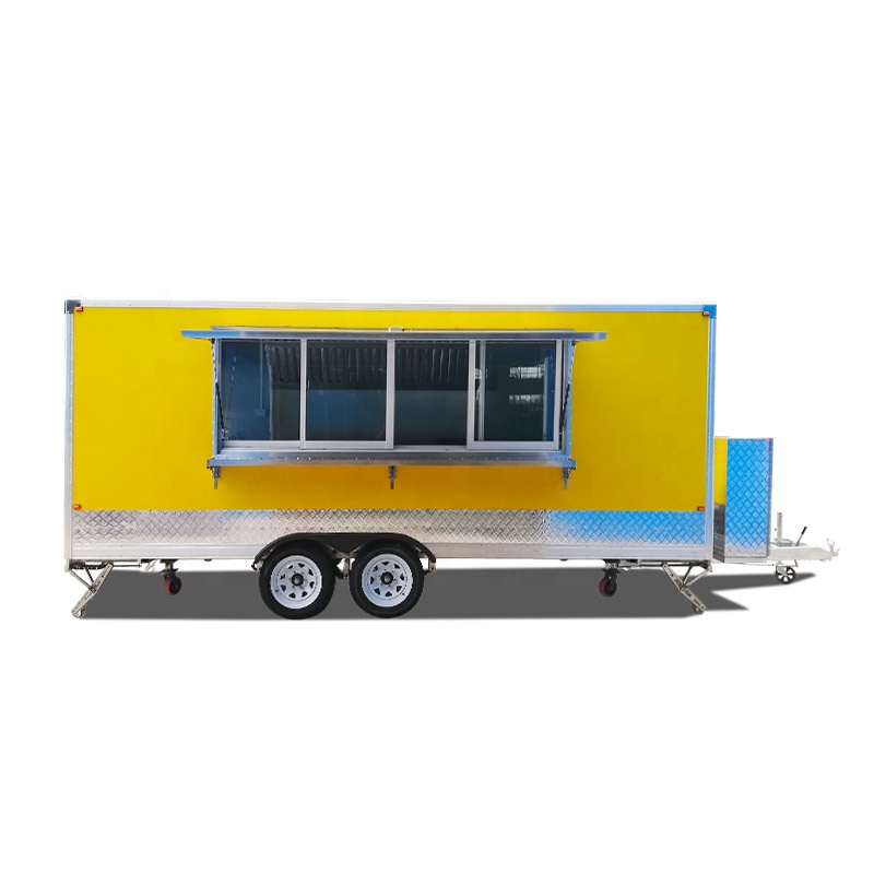 Food Snacks Business - Square Type Food Trailer Customized Mobile