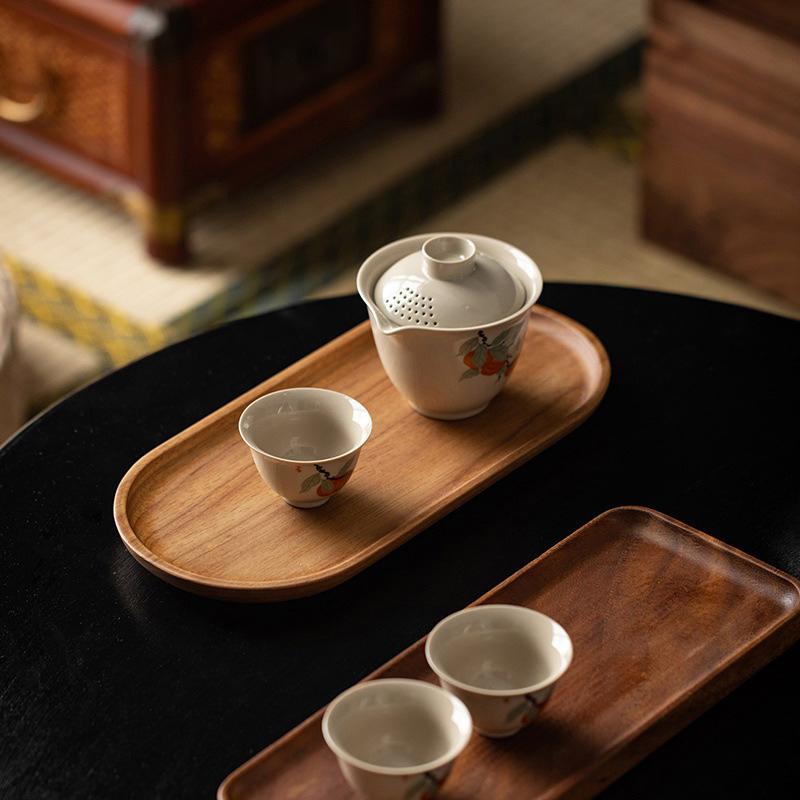 Tableware Solid Wood Food Tray - đánh giá và giá Food In Japanese Snacks