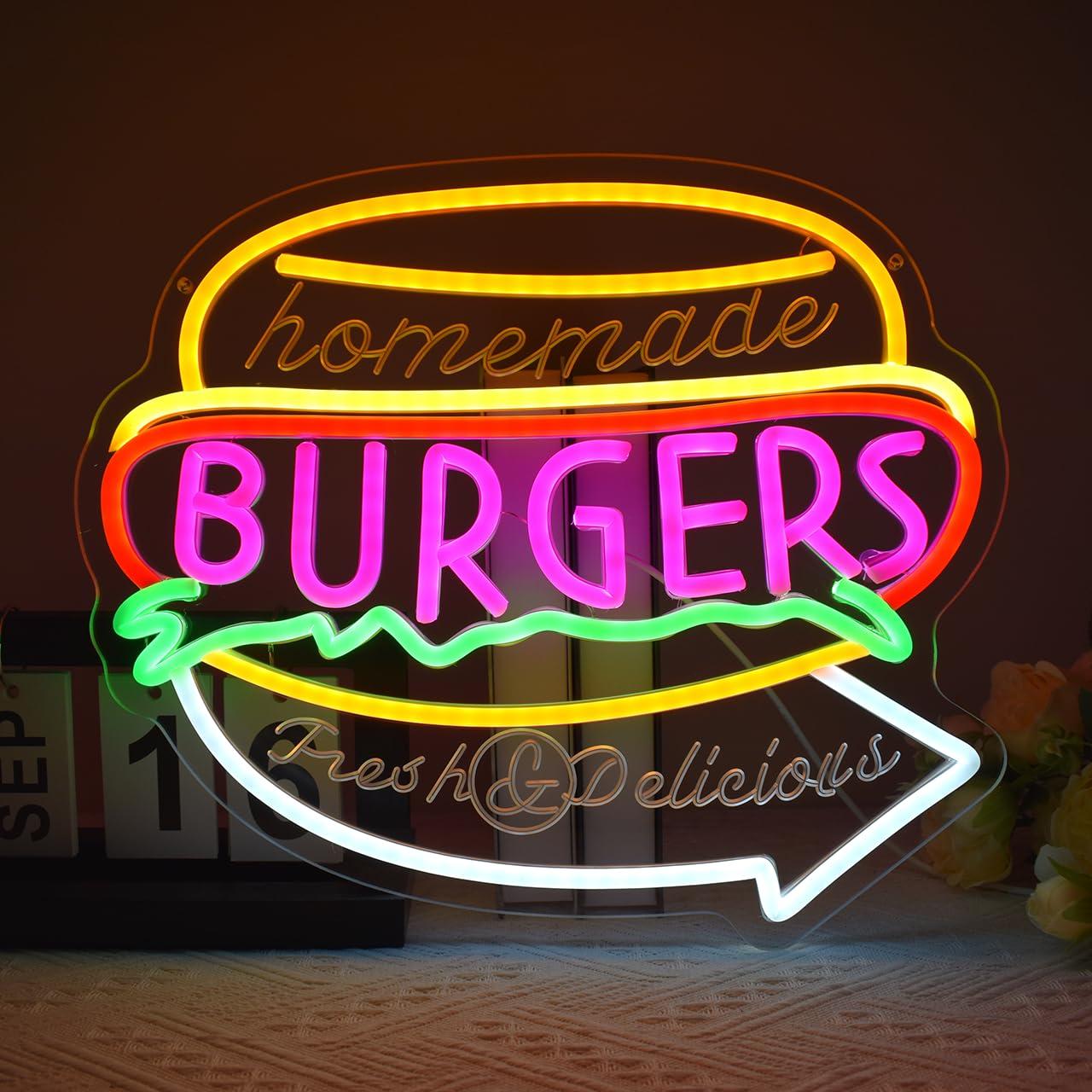 Homemade Burgers Neon Sign USB - đánh giá và giá Homemade Food Snacks