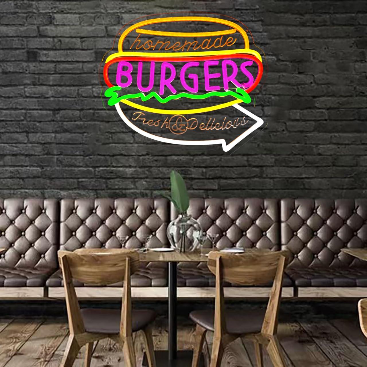 Homemade Burgers Neon Sign USB - đánh giá và giá Homemade Food Snacks