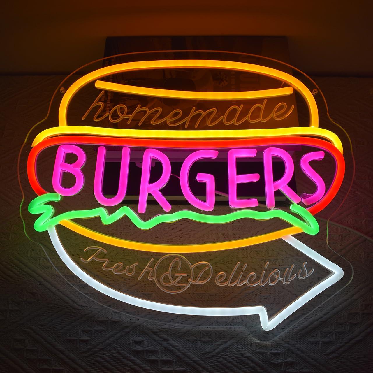 Homemade Burgers Neon Sign USB - đánh giá và giá Homemade Food Snacks