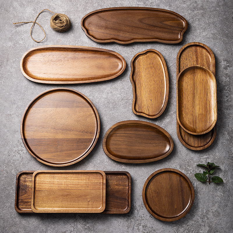 Tableware Solid Wood Food Tray - đánh giá và giá Food In Japanese Snacks