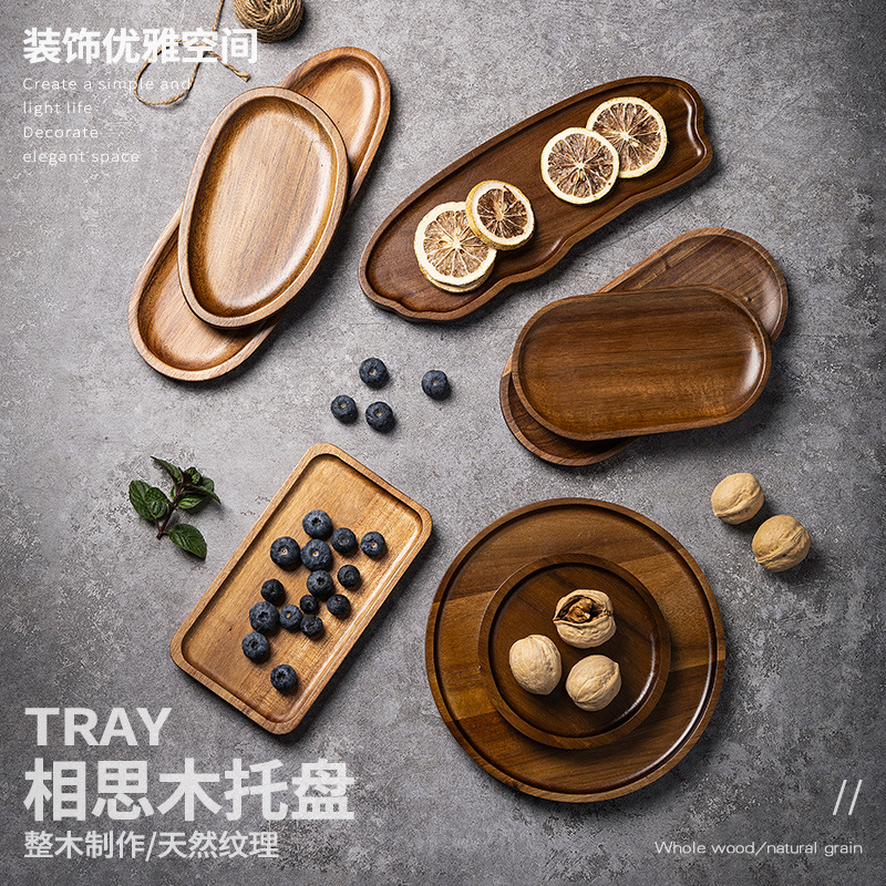 Tableware Solid Wood Food Tray - đánh giá và giá Food In Japanese Snacks
