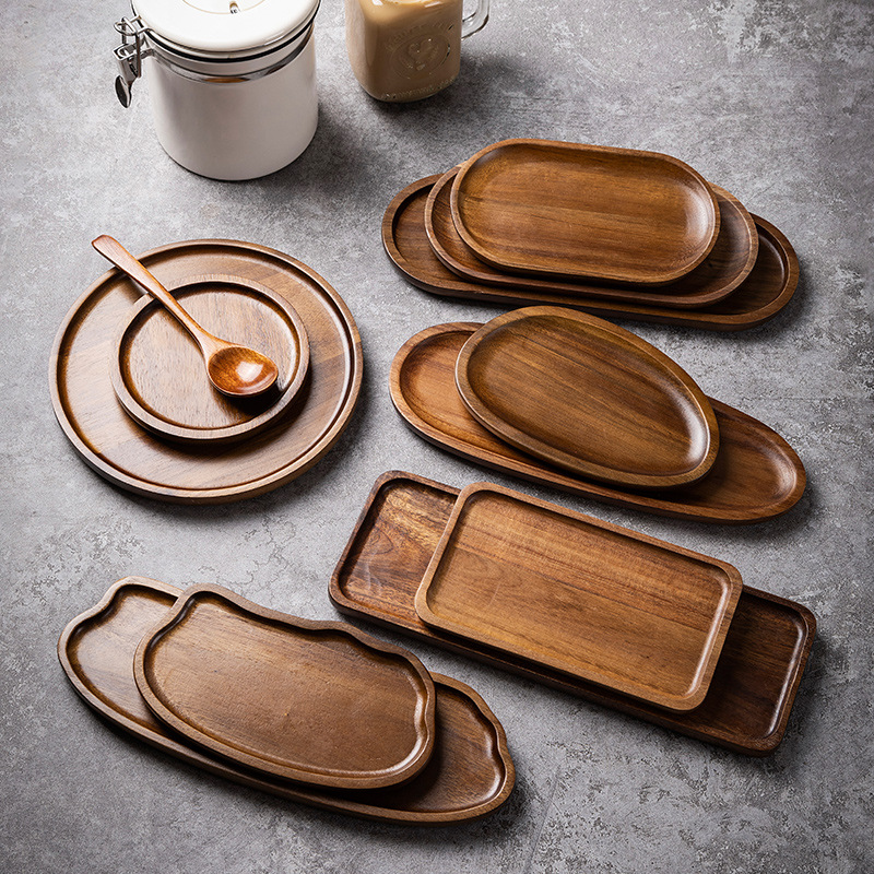 Tableware Solid Wood Food Tray - đánh giá và giá Food In Japanese Snacks